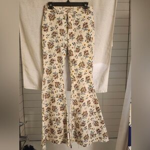 NWT Free People Float On Flare floral print jeans 27